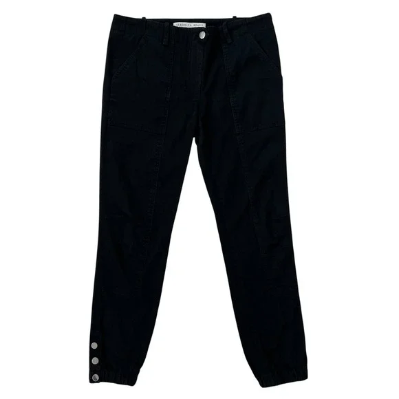 Bundle of 2 Veronica Beard Field Cargo Cropped Twill Pants Black and Green SZ 6‎ - Picture 5 of 16